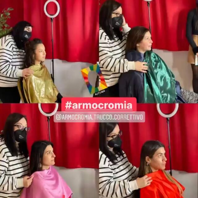 Lunedì lezione di #armocromia alla #luigialesiacademy 
Per un aspirante truccatore imparare ad usare i colori giusti e ad abbinarli è cosa essenziale. Le ragazze sono state molto brave!
@luigi_alesi 
#armocromiaetruccocorrettivo #makeup #makeupartist #makeupschool